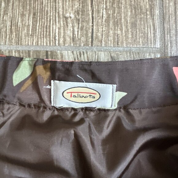 Talbot Skirt Womens 14 Brown A Line Floral Beaded Silk Fairycore Embroidered - Picture 6 of 10